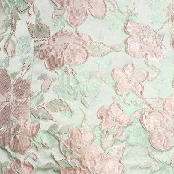 Lulus Never-Ending Love Mint Floral Jacquard Sleeveless Mini Dress - Picture 2 of 4